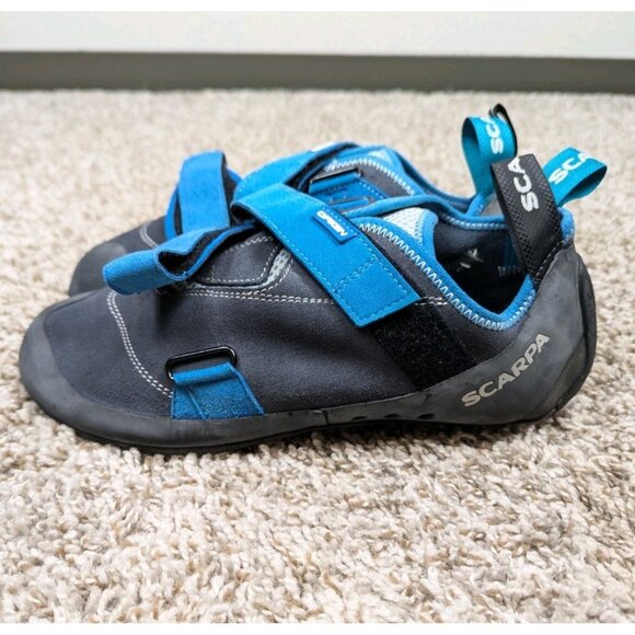 Scarpa Origin Rock Climbing Shoes Mens EU 45 US 11 Black Blue - Picture 1 of 8
